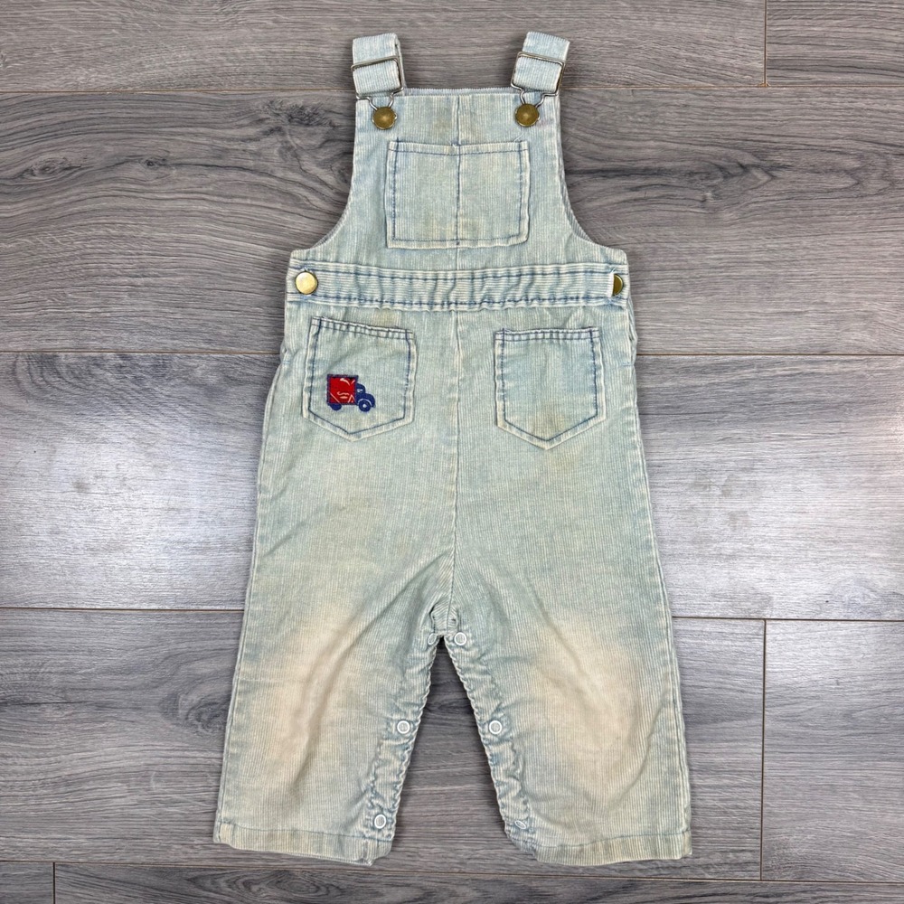 Vtg USA Truck & Tractor‎ Corduroy Overalls 12M Baby Boy Farmwear Classic Country